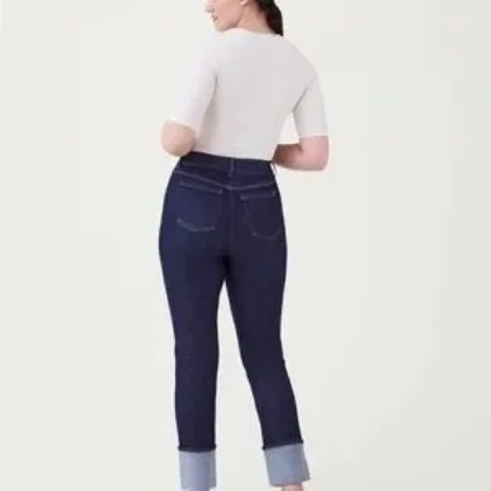 SPANX Cuffed Straight Leg Jeans sz M/P - Picture 9 of 9